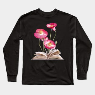 Book Of Flower, Flower Book, Flower And Book Long Sleeve T-Shirt